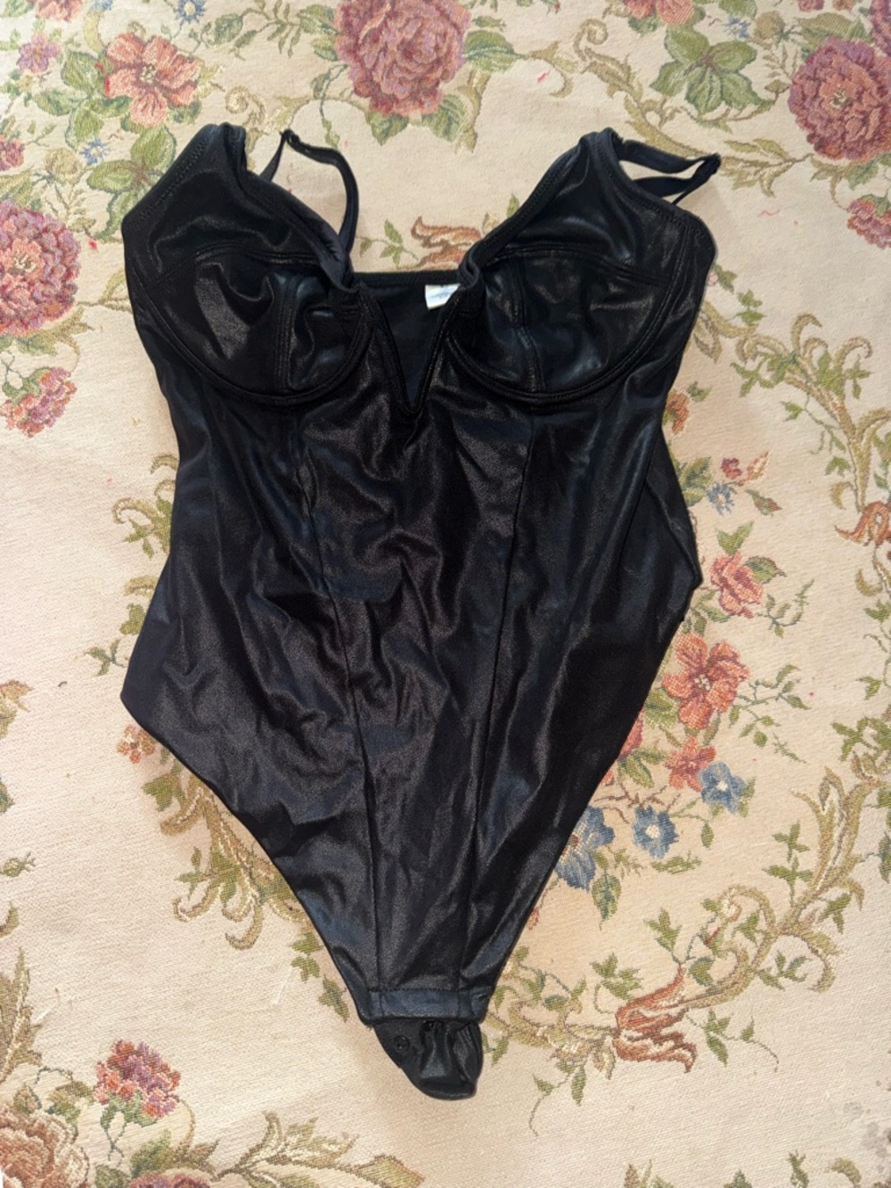 Women’s Black Sleek V-Neck Bodysuit